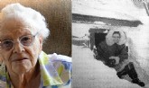 Alice Green aos 100 anos (esquerda) e à direita, ainda atuando como missionária em Savoonga I Imagem: Arquivo pessoal